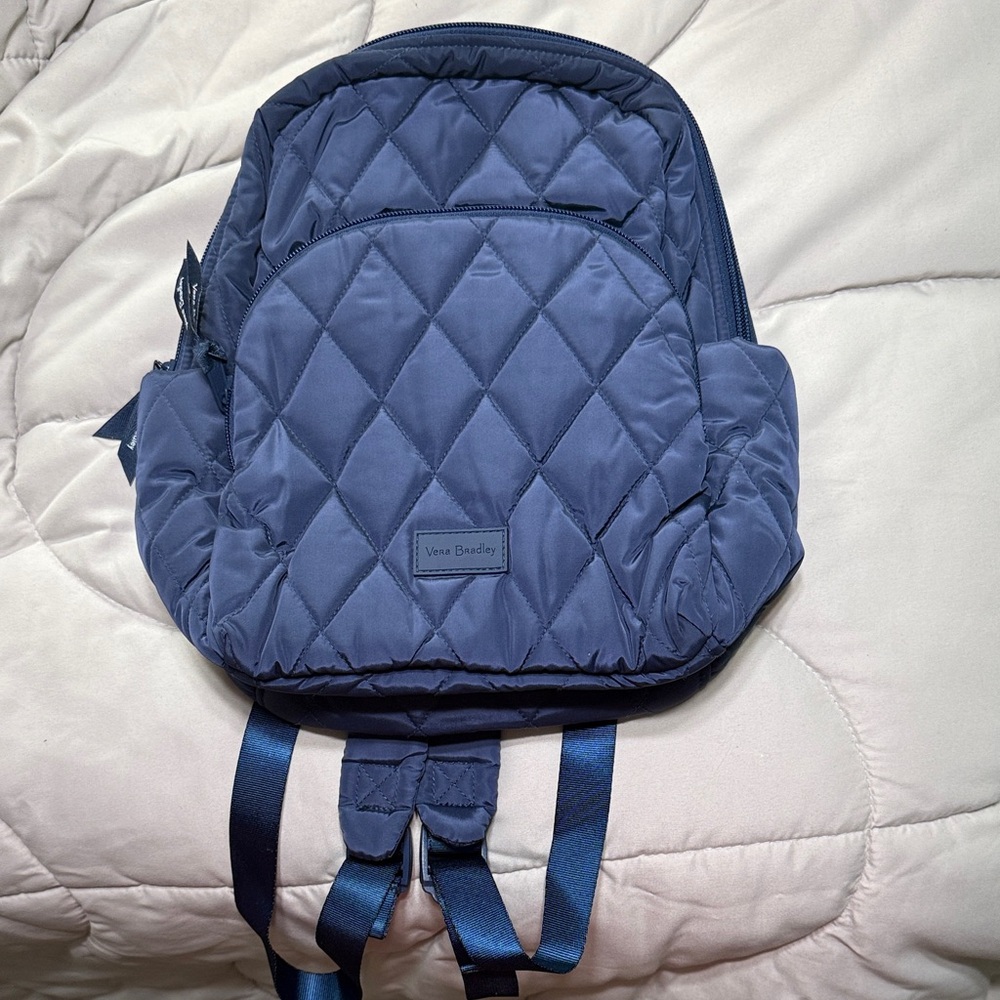 Vera Bradley Quilted Blue Backpack
